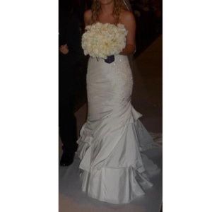 wedding dress and matching shoes